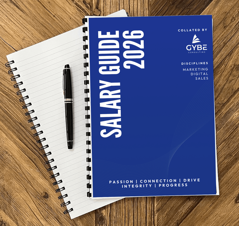 Gybe Consulting 2026 Salary Guide for marketing, digital and sales roles